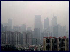 Gangding is a neighbourhood in the East part of Tianhe district. This is where our hotel, Yutong, was situated, this is the view from our room on the 21st floor on a foggy day, with Gangding closest and Tianhe's CBD in the distance. Nearby is the large Canton Fair.